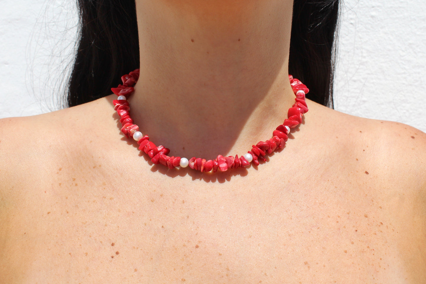 Coral Perla Choker